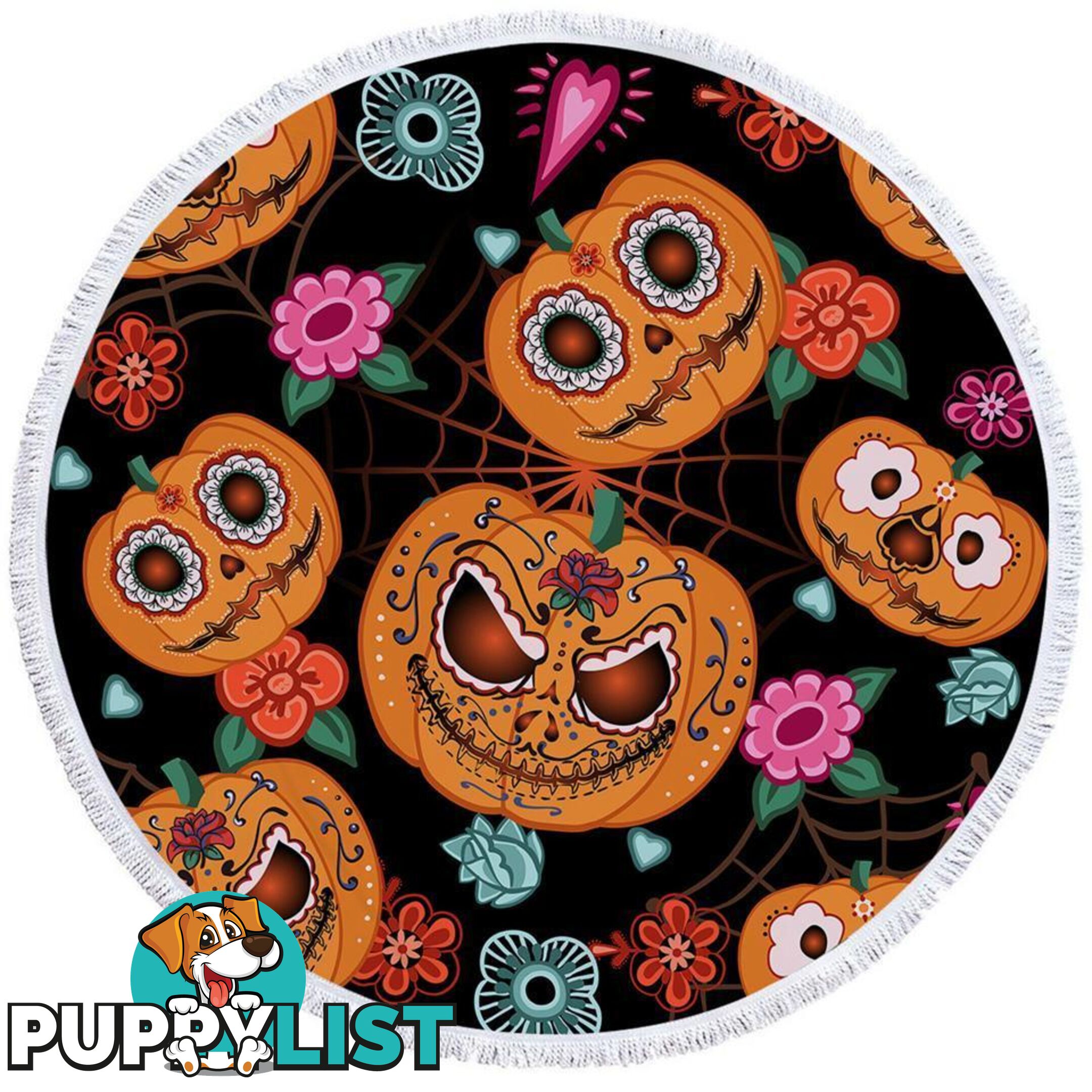 Halloween Pumpkins Beach Towel - Towel - 7427046321204