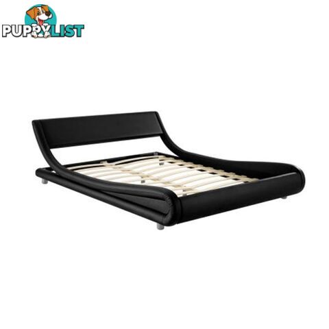 Artiss Pu Leather Bed Frame Black - Artiss - 7427046174169