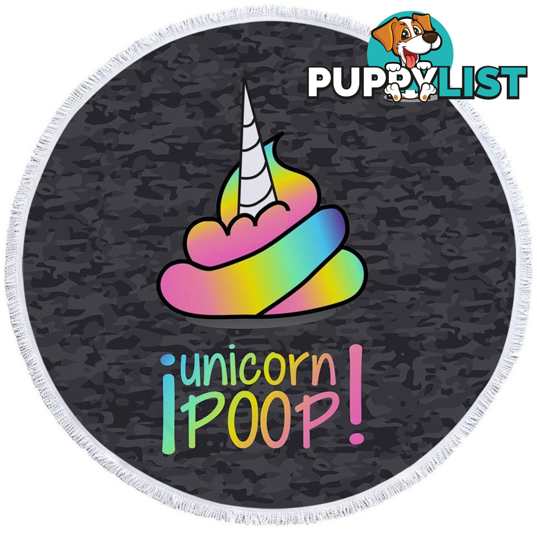 Funny Unicorn Poop Beach Towel - Towel - 7427046340809