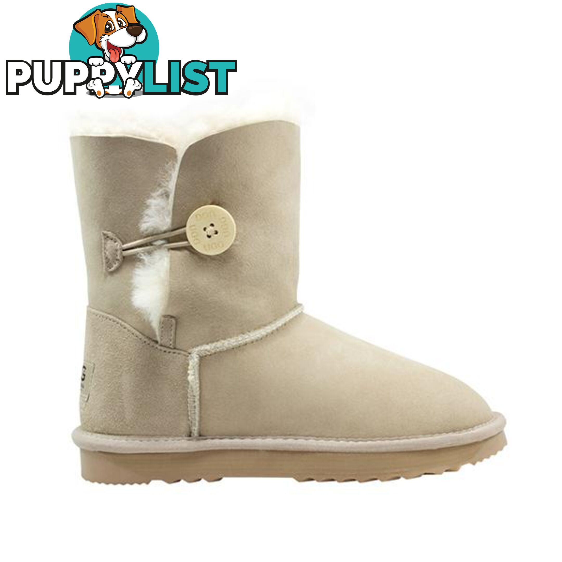 Comfort Me Australian Made Mid Bailey Button Ugg Boot Sand - Comfort Me - 822427521780