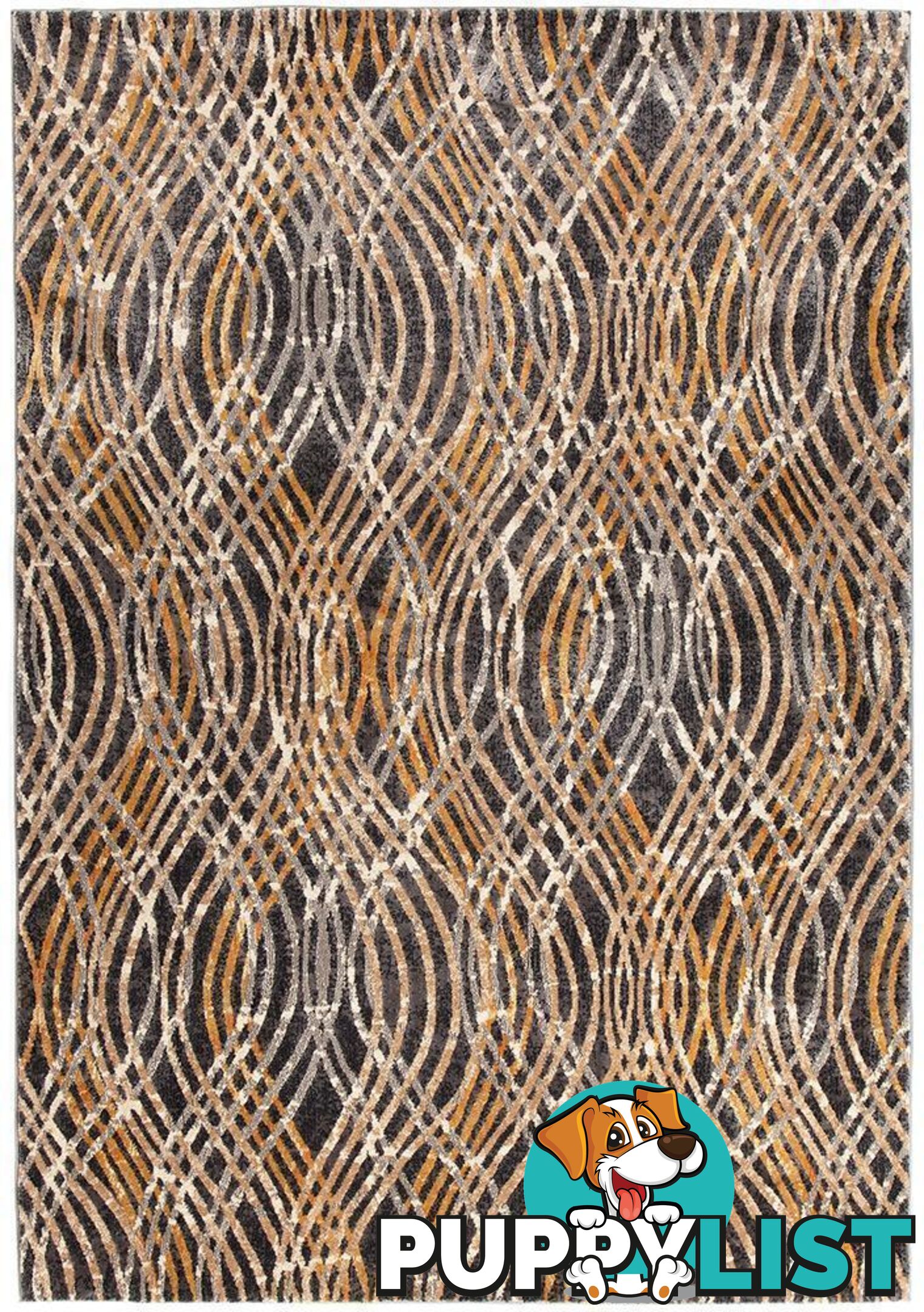 Dreamscape Flurry Modern Charcoal Rug - Unbranded - 8694561075380