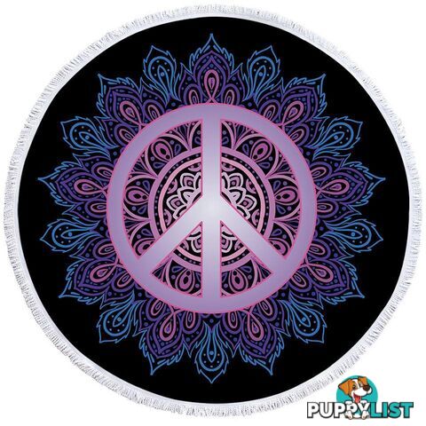 Mandala Peace Beach Towel - Towel - 7427046310260