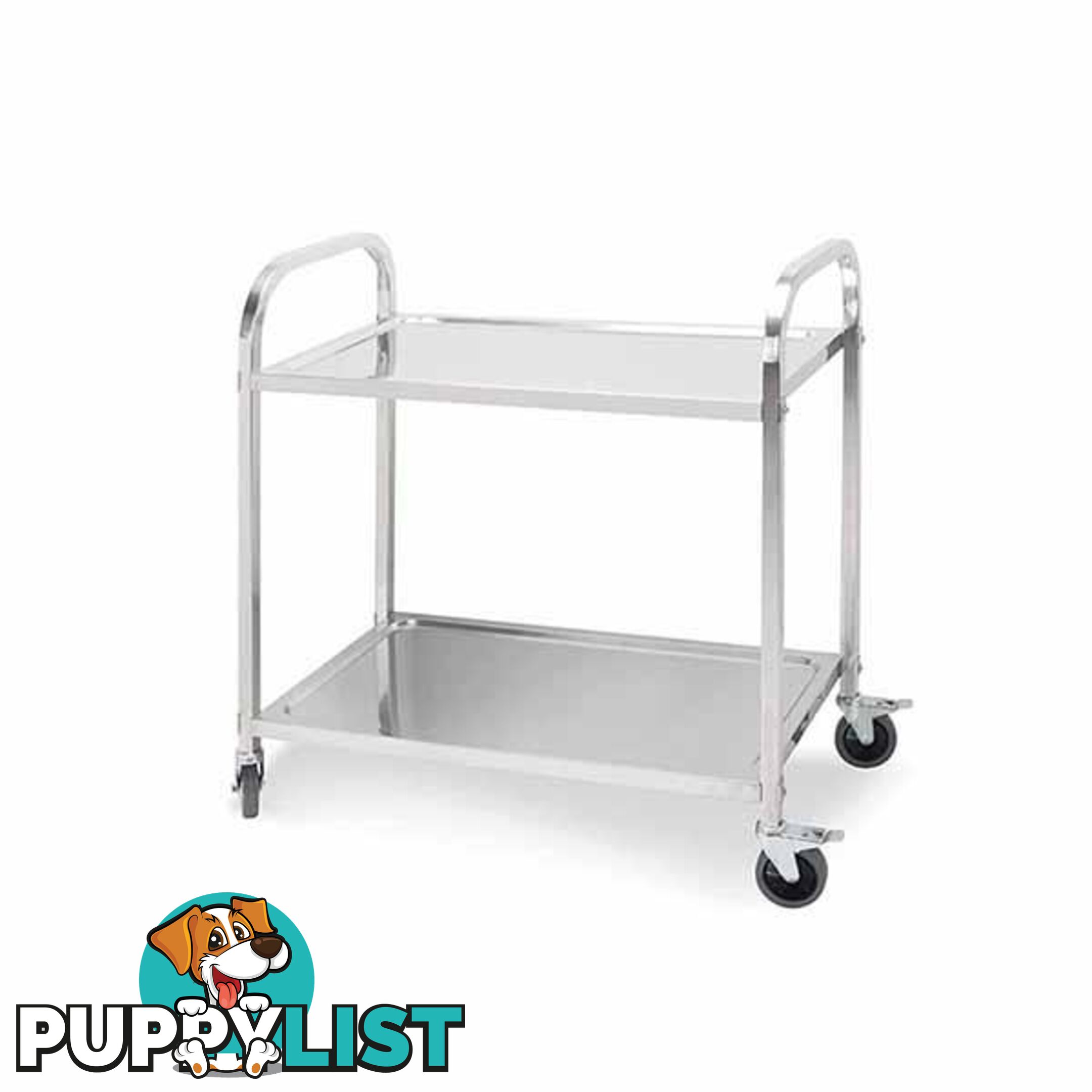 Soga 2Tier 85X45X90Cm Stainless Steel Kitchen Food Cart Utility Medium - Soga - 9476062091873