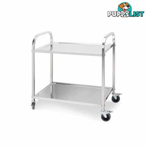 Soga 2Tier 85X45X90Cm Stainless Steel Kitchen Food Cart Utility Medium - Soga - 9476062091873