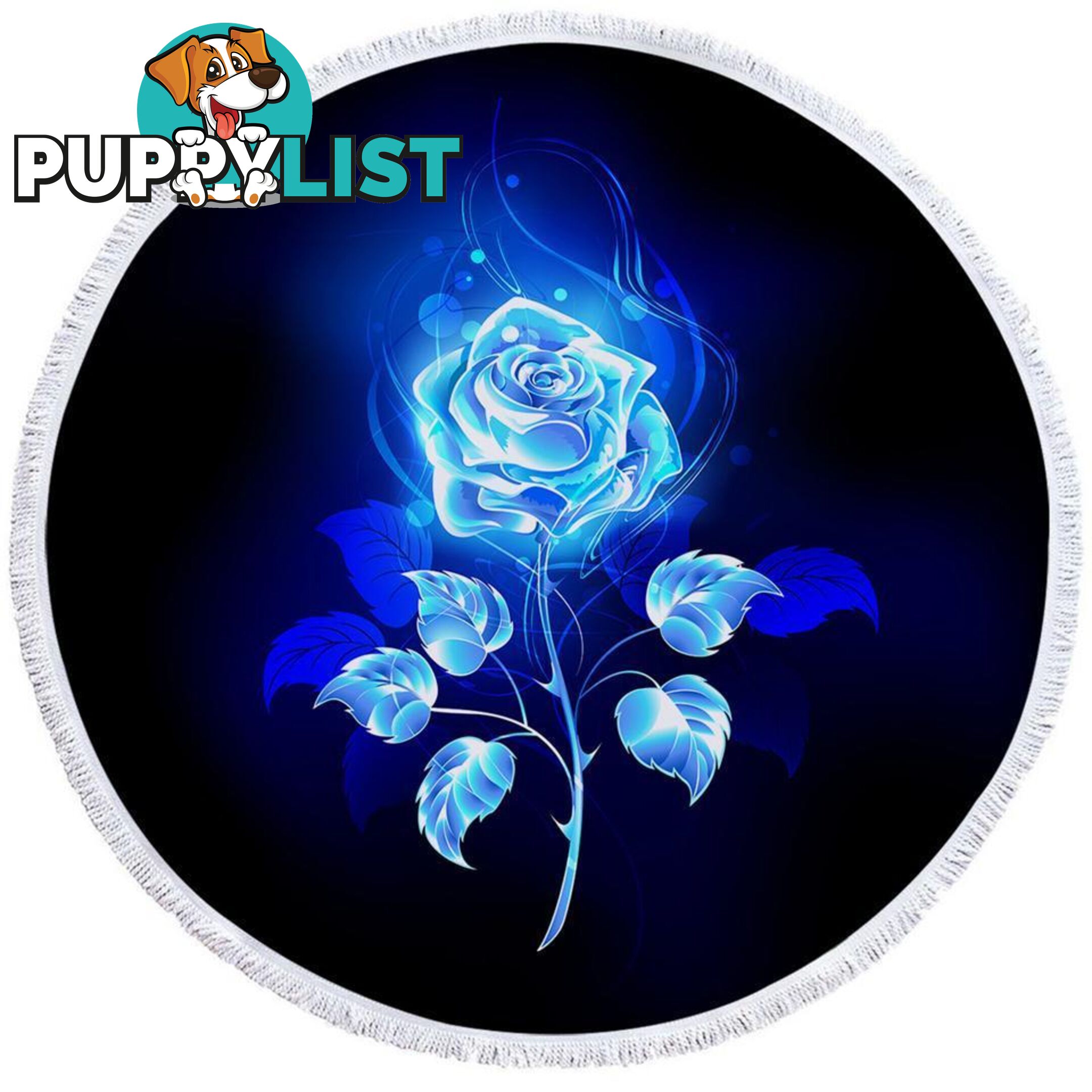 Blue Rose Beach Towel - Towel - 7427046304528