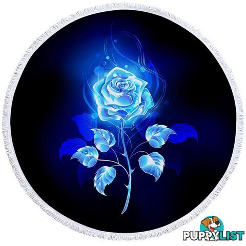 Blue Rose Beach Towel - Towel - 7427046304528