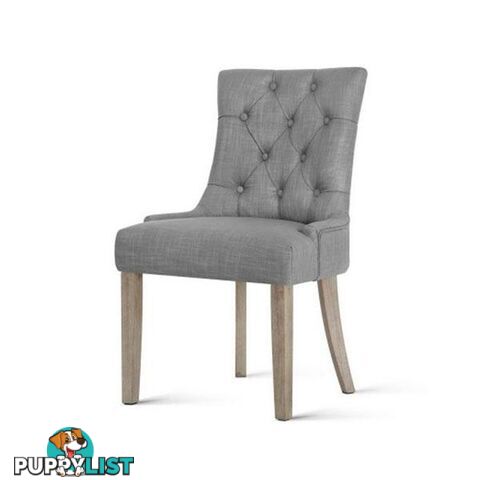 Artiss French Provincial Dining Chair - Grey - Artiss - 9350062174074