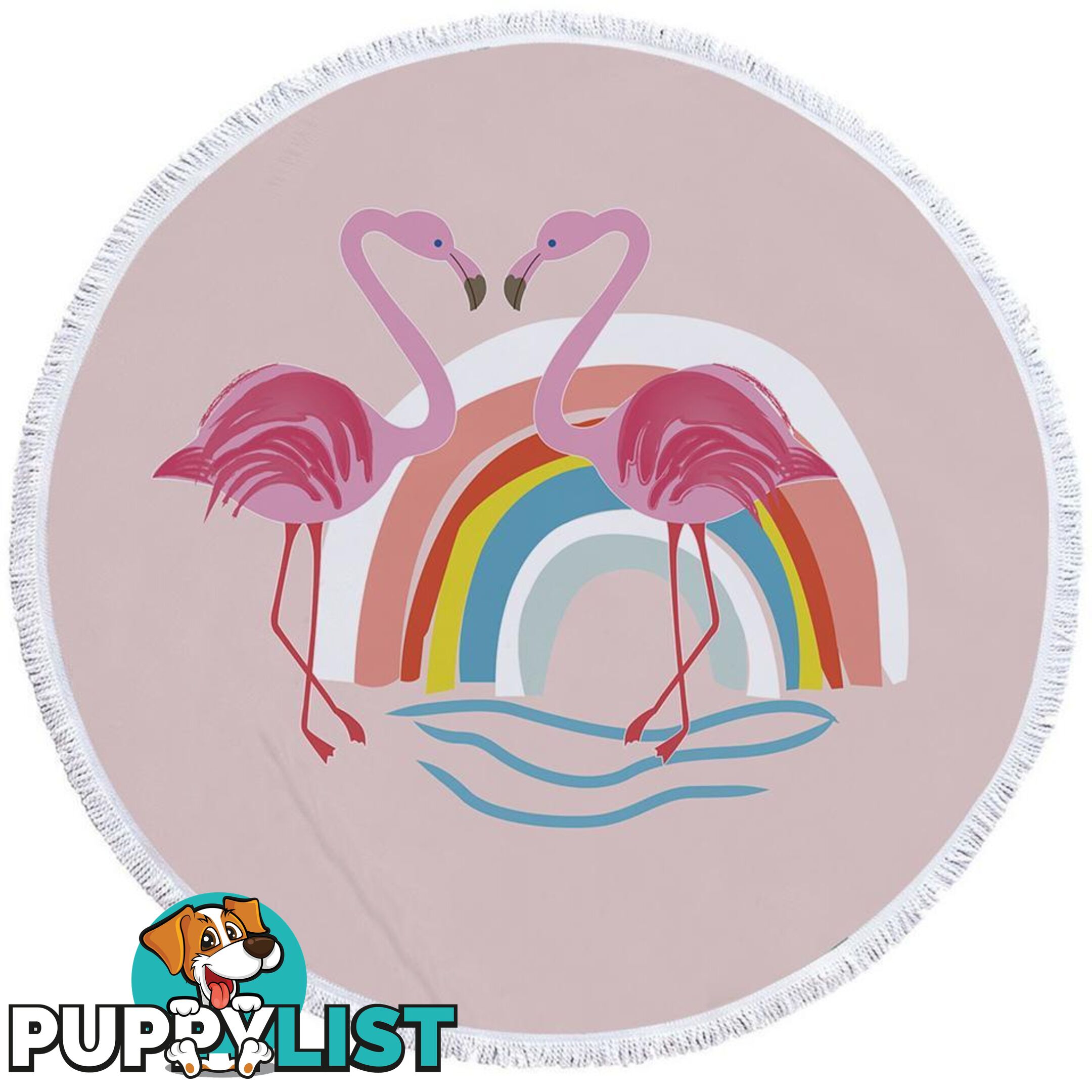 Rainbow Flamingo Beach Towel - Towel - 7427046326353