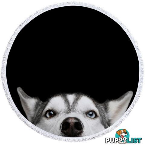 Cute Husky Dog Beach Towel - Towel - 7427046313025