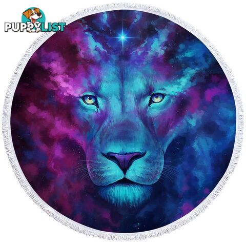 Space Colors Lion Art Beach Towel - Towel - 7427046312554