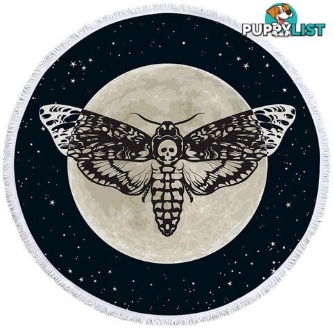 Moon Moth Beach Towel - Towel - 7427046307550