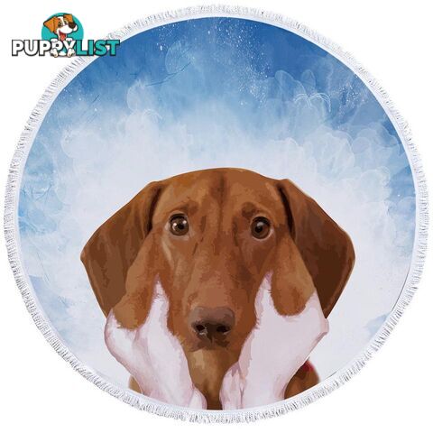 Painted Cute Dog Beach Towel - Towel - 7427046318228