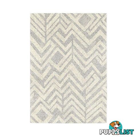 Heat Set Cut Pile Harlem Grey And Cream Rug - Unbranded - 787976629755