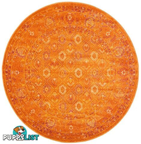 Radiance Burnt Orange Round Rug - Unbranded - 9375321886888