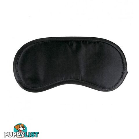 Black Satin Eye Mask - Easytoys - 787976578268