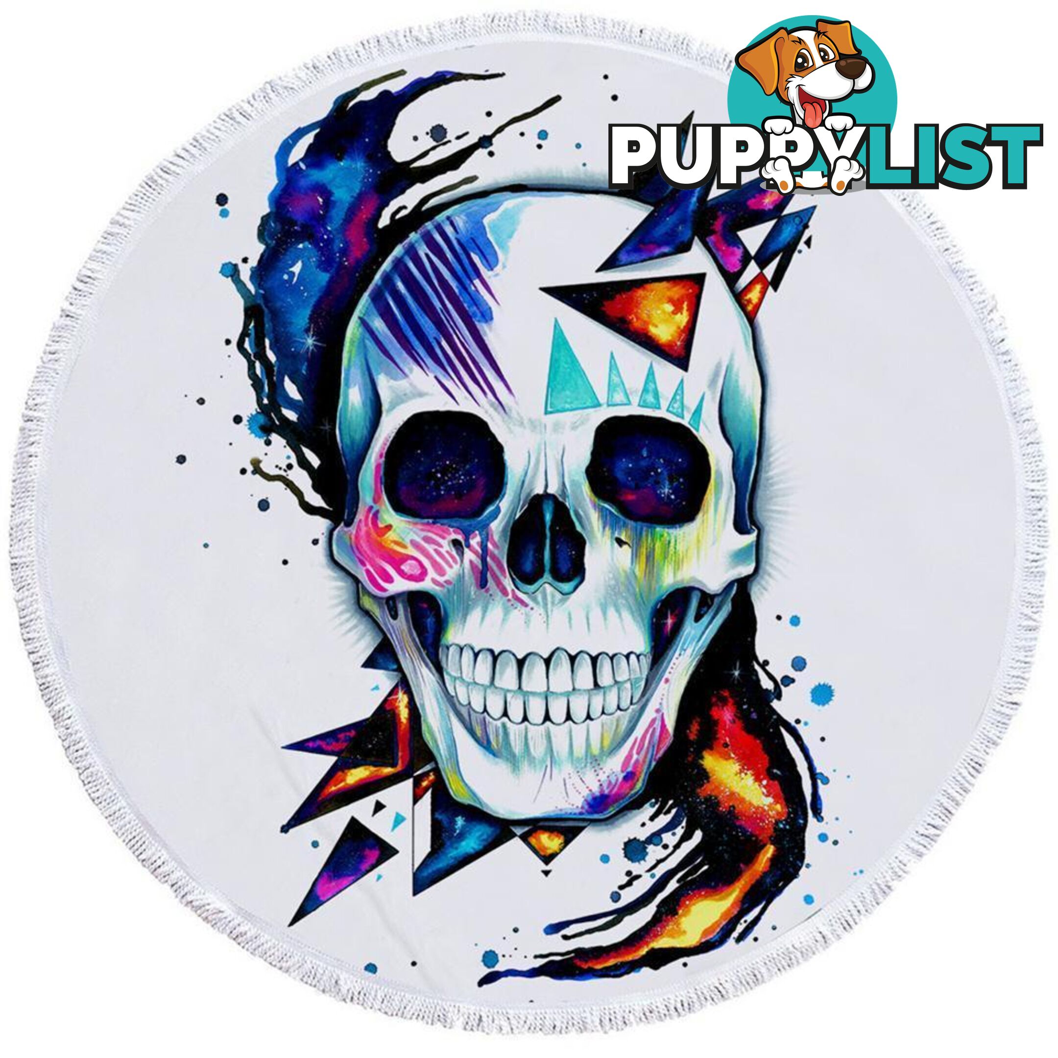 Urban Art Skull Beach Towel - Towel - 7427046330565