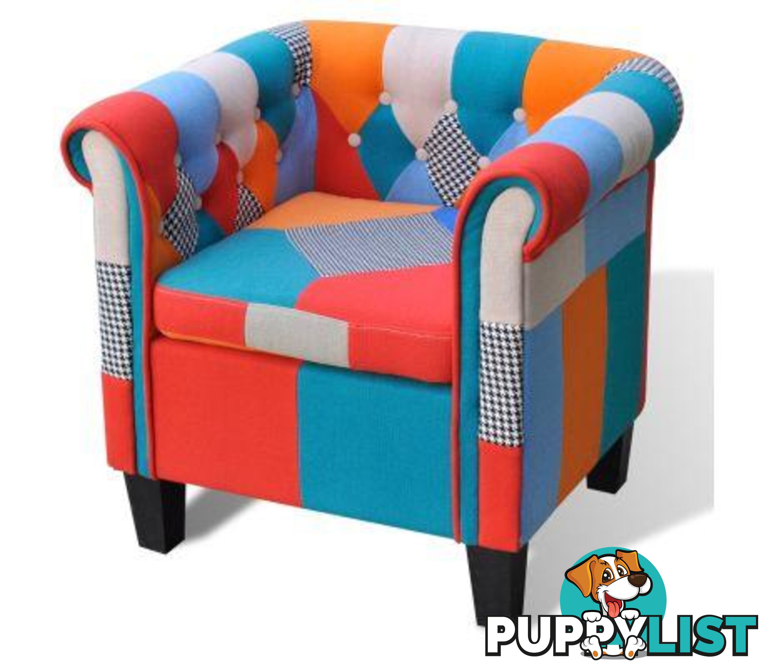 Armchair Fabric With Patchwork Design - Unbranded - 4326500431035