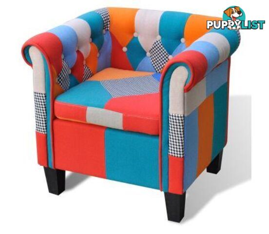 Armchair Fabric With Patchwork Design - Unbranded - 4326500431035