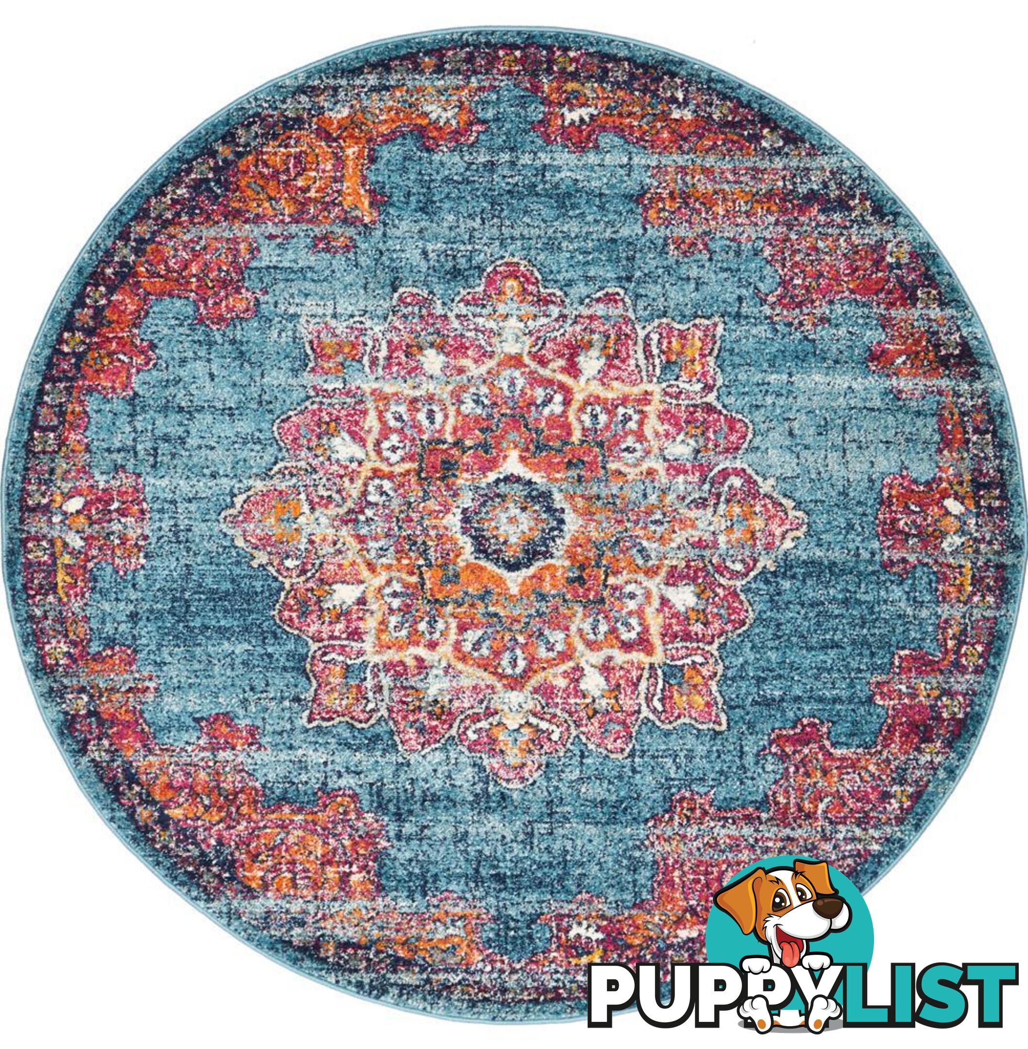 Radiance Mavi Marine Round Rug - Unbranded - 9375321886680