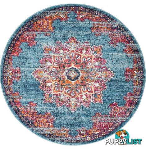 Radiance Mavi Marine Round Rug - Unbranded - 9375321886680