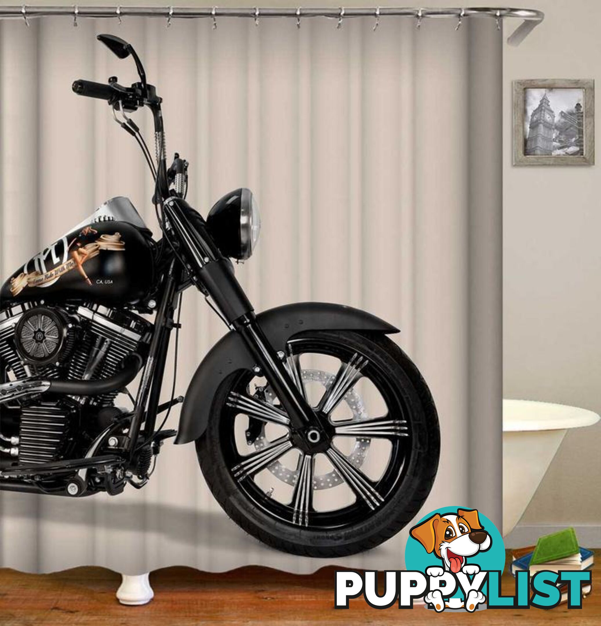 Bathroom Motorcycle Ride Shower Curtain - Curtain - 7427046058421