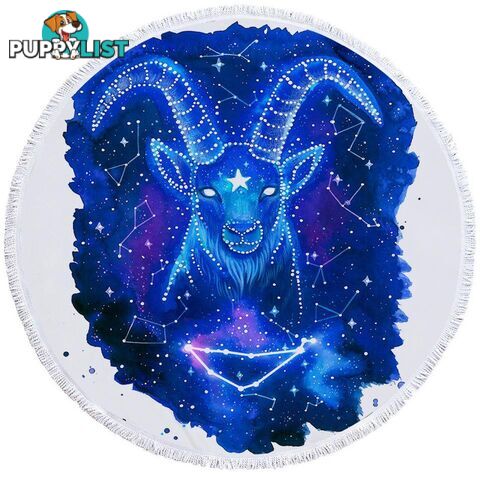 Zodiac Capricorn Beach Towel - Towel - 7427046315647