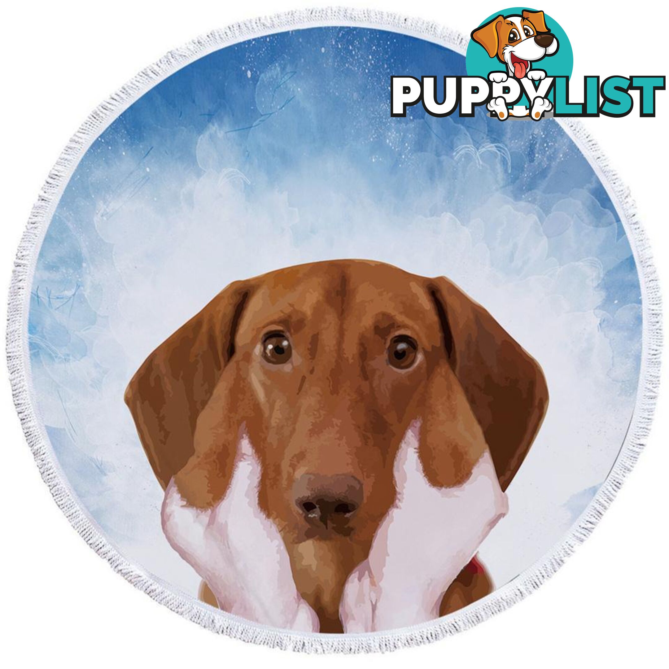 Painted Cute Dog Beach Towel - Towel - 7427046318198