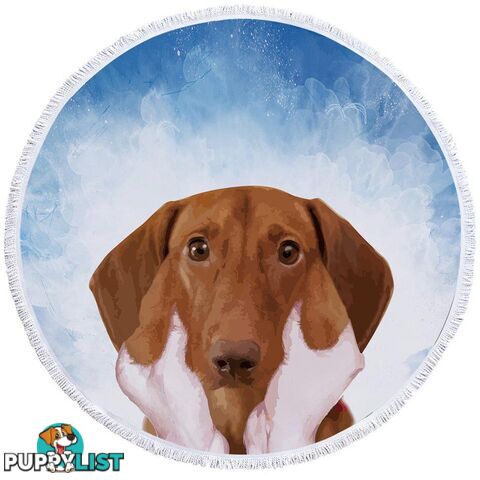 Painted Cute Dog Beach Towel - Towel - 7427046318198