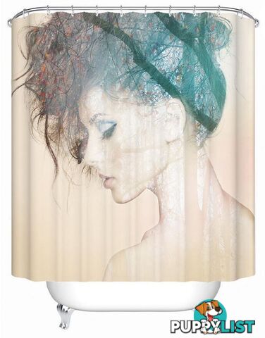 Artistic Lovely Girl Shower Curtain - Curtain - 7427005926204
