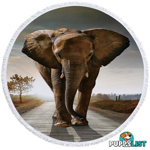 Elephant Photo Beach Towel - Towel - 7427046325868