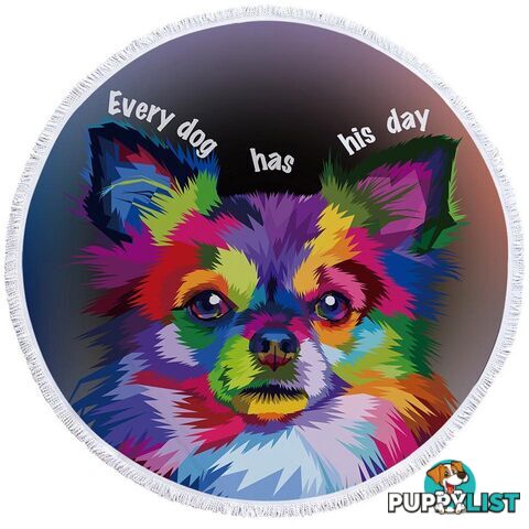 Colorful Dog Beach Towel - Towel - 7427046323505