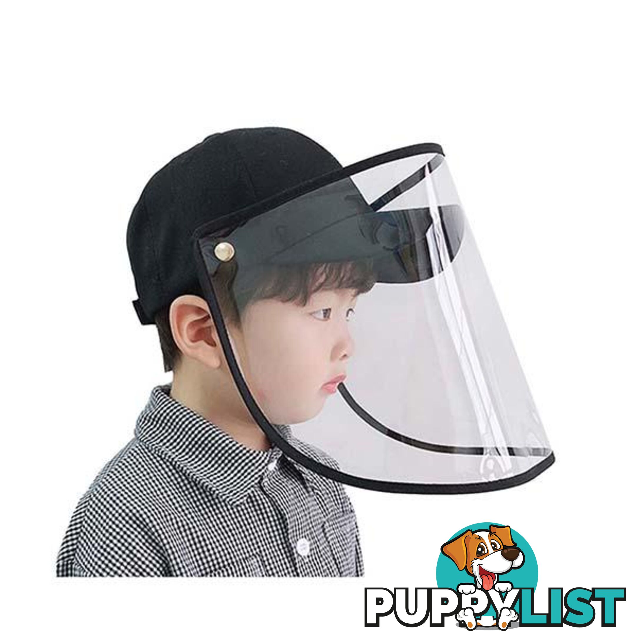 Outdoor Hat Anti Fog Dust Saliva Cap Full Face Shield Cover Kids Black - Unbranded - 9476062095659