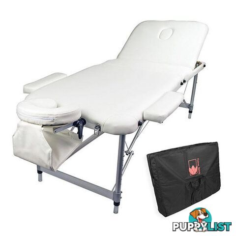 75Cm Aluminium Portable Massage Table White - Unbranded - 9352338002333