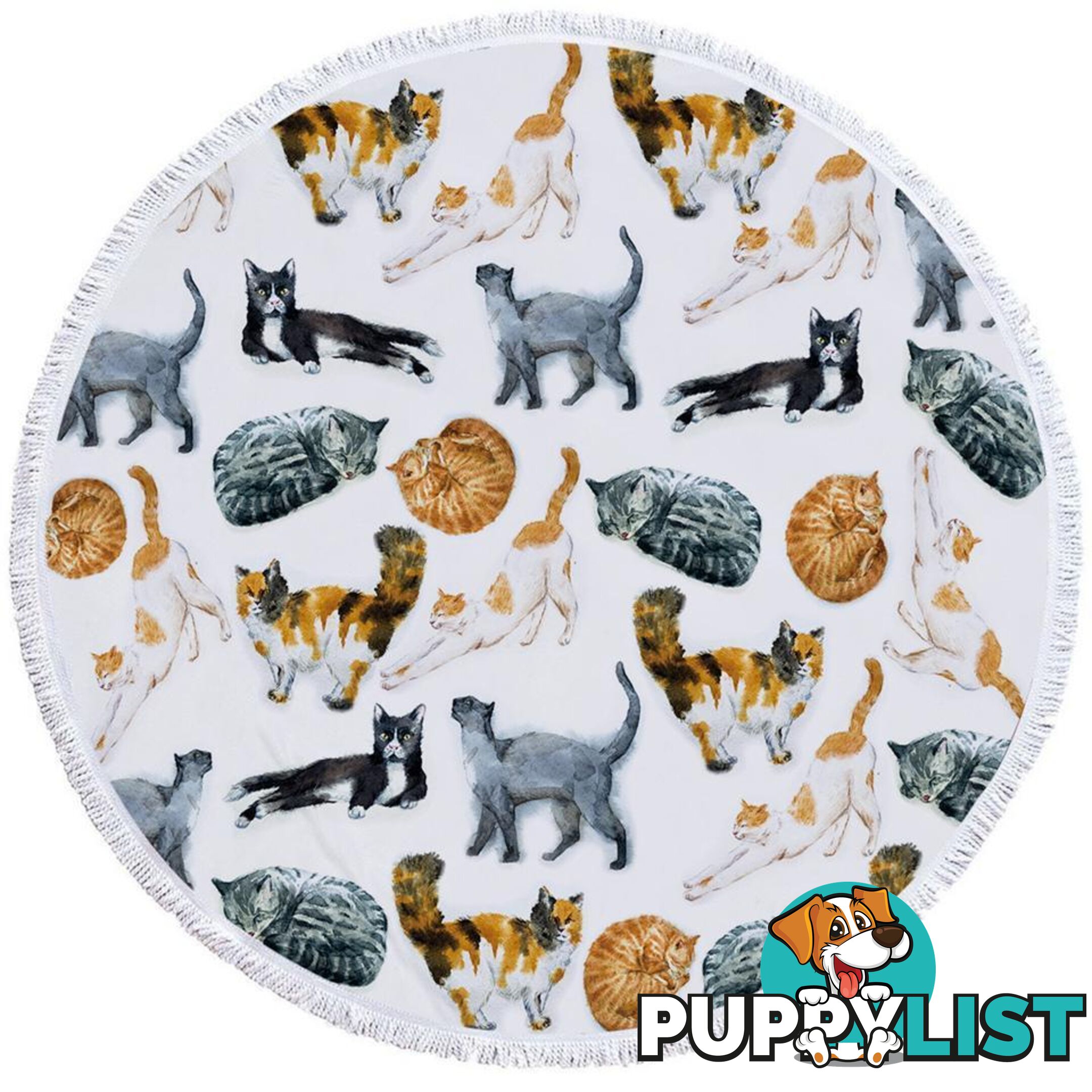 Cats Pattern Beach Towel - Towel - 7427046321761