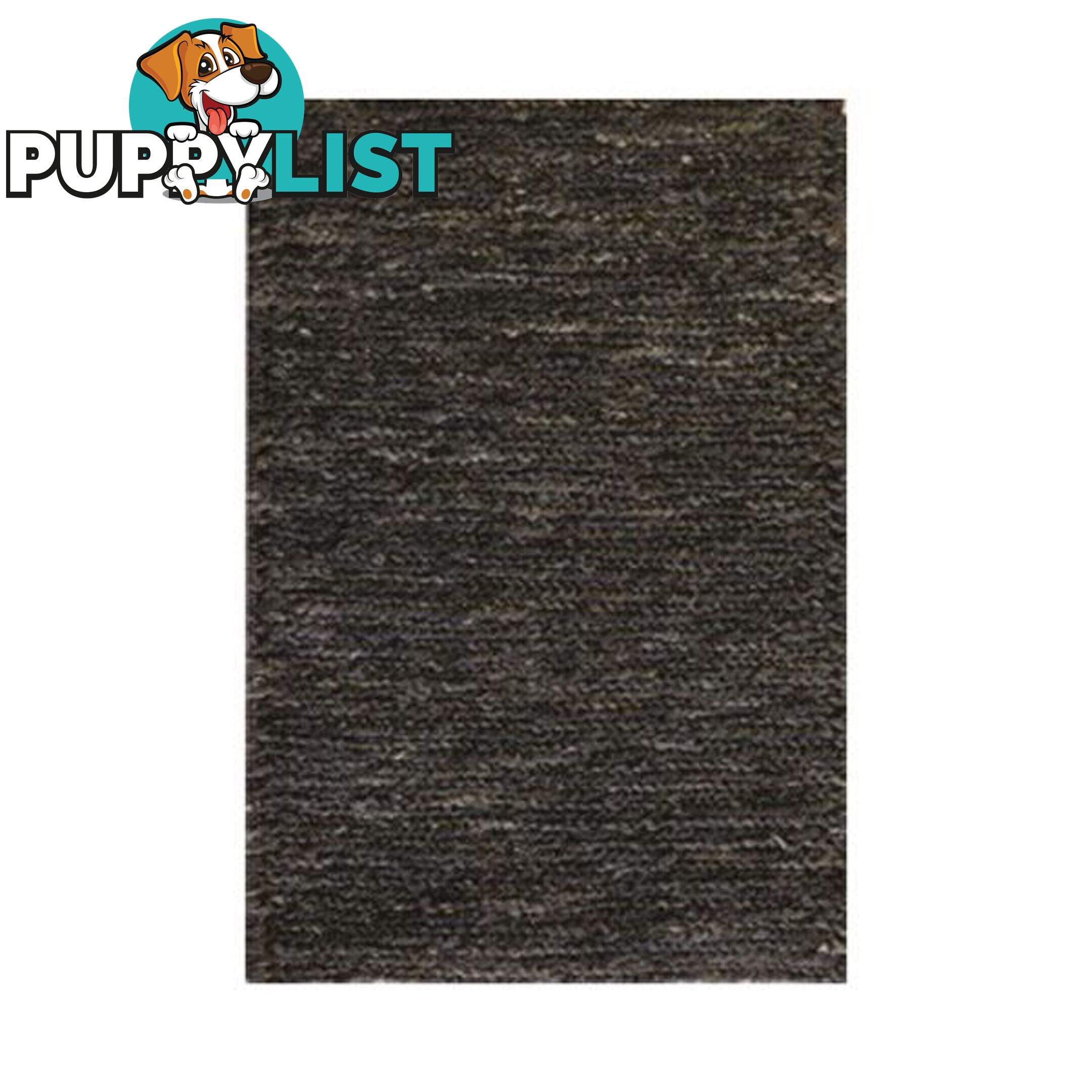 Hand Woven Hemp Black Rug - Unbranded - 7427005869907