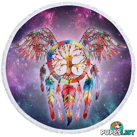 Space Colorful Dream Catcher Beach Towel - Towel - 7427046314473