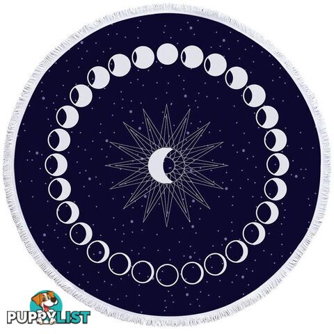 Moon Time Beach Towel - Towel - 7427046306843