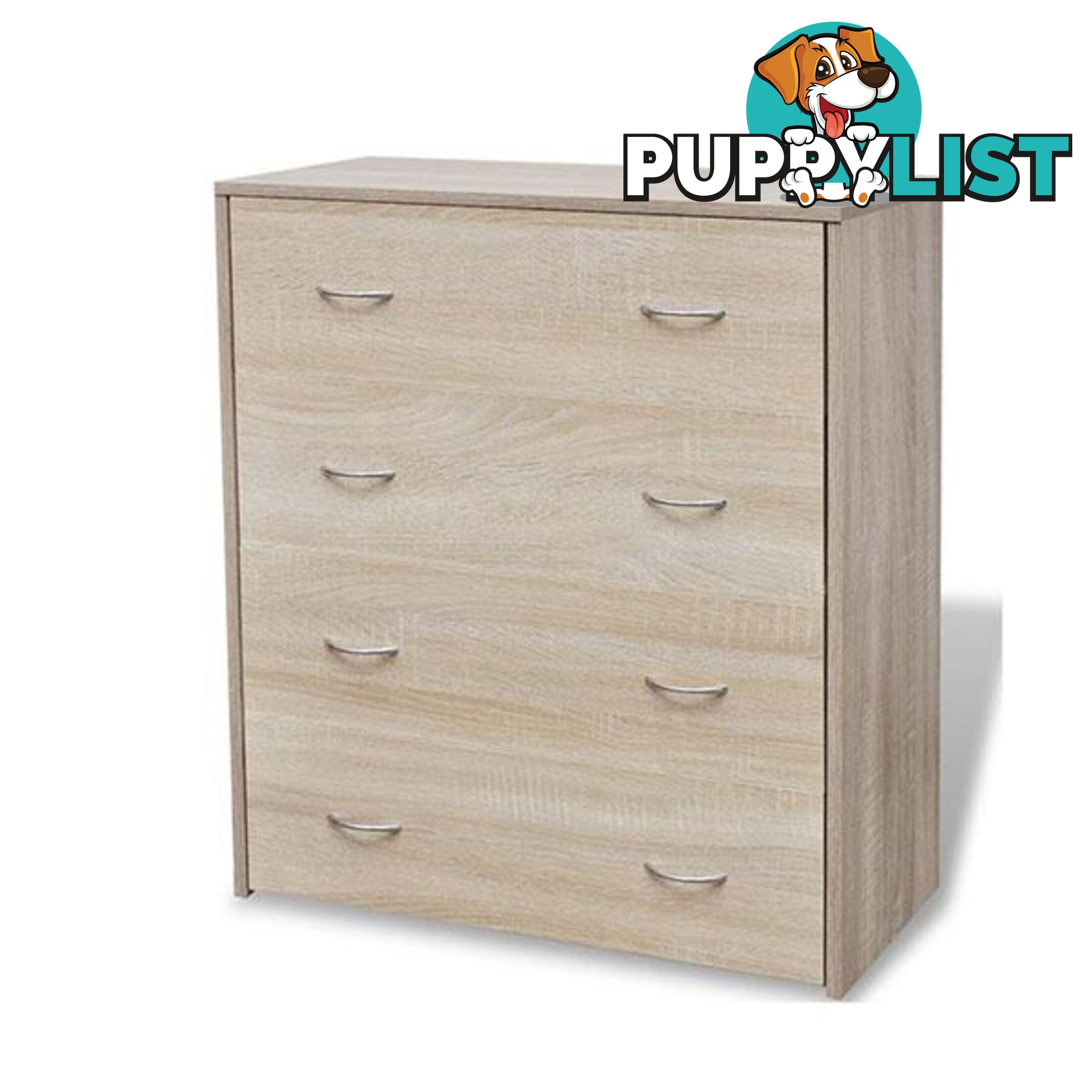 Sideboard With 4 Drawers Oak Colour - Side Board - 8718475954729