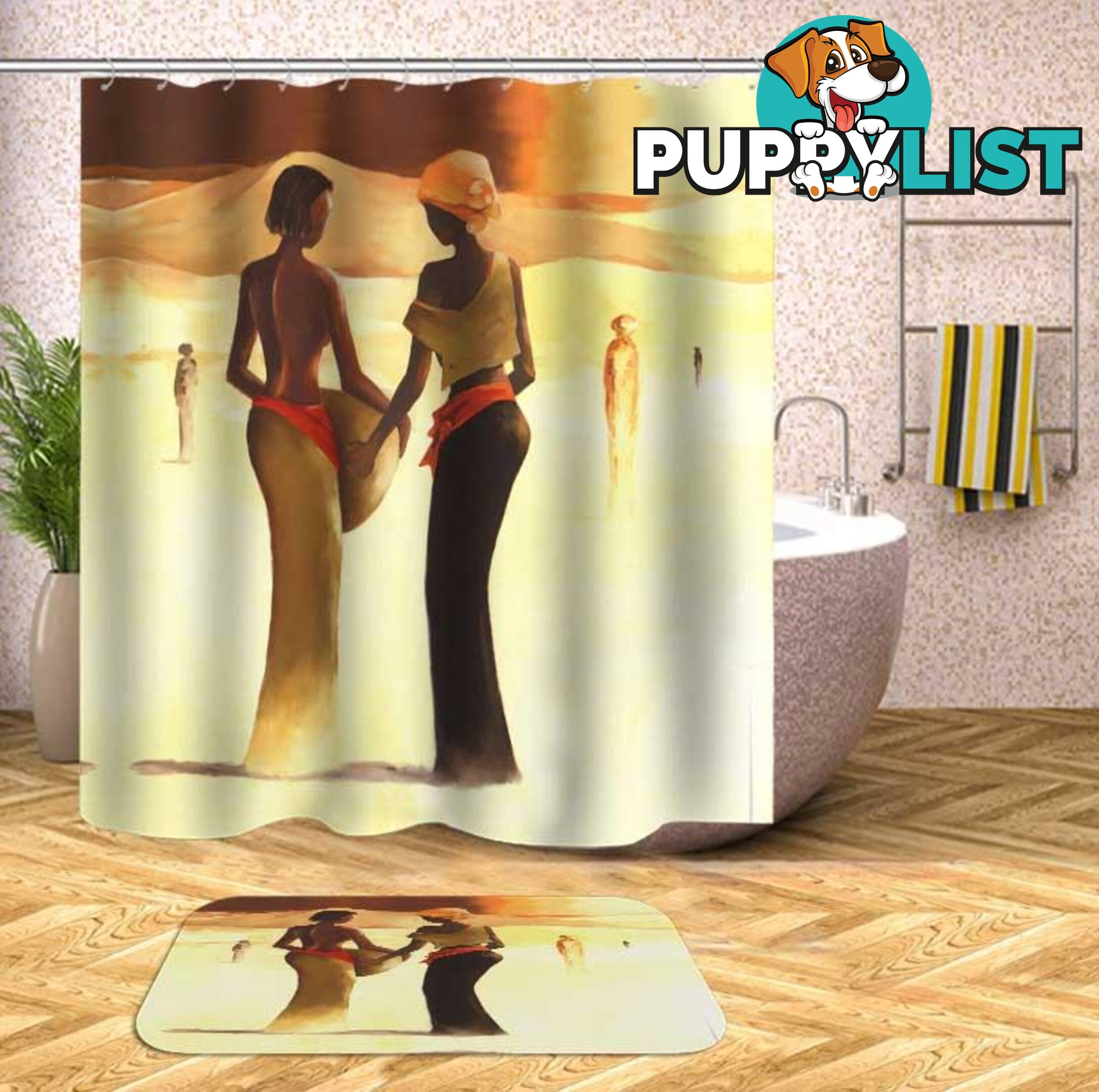 Art Painting African Women Shower Curtain - Curtain - 7427046143219