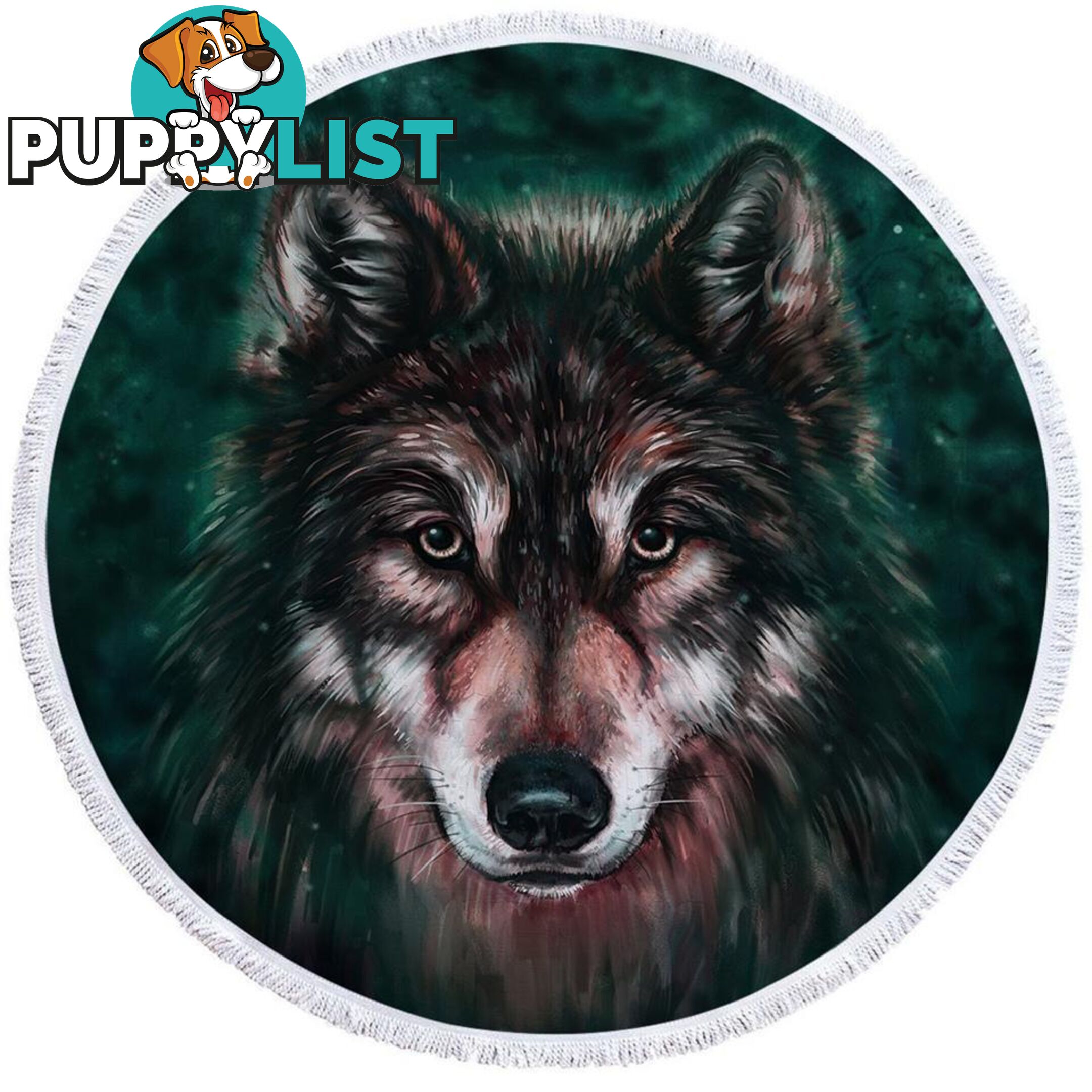 Art Painting Wolf Beach Towel - Towel - 7427046326896