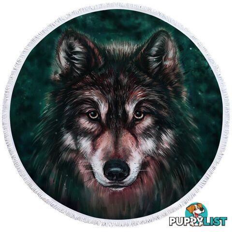 Art Painting Wolf Beach Towel - Towel - 7427046326896