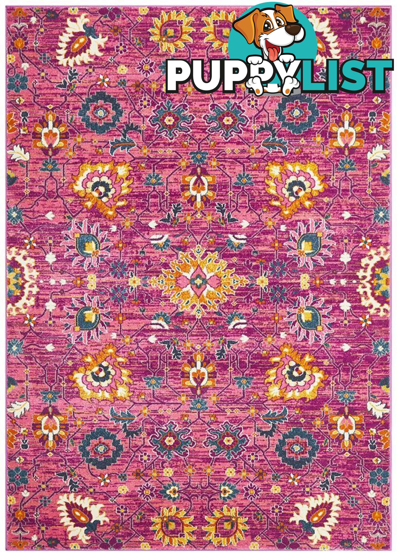 Babylon Floral Fuchsia Rug - Unbranded - 9375321875578