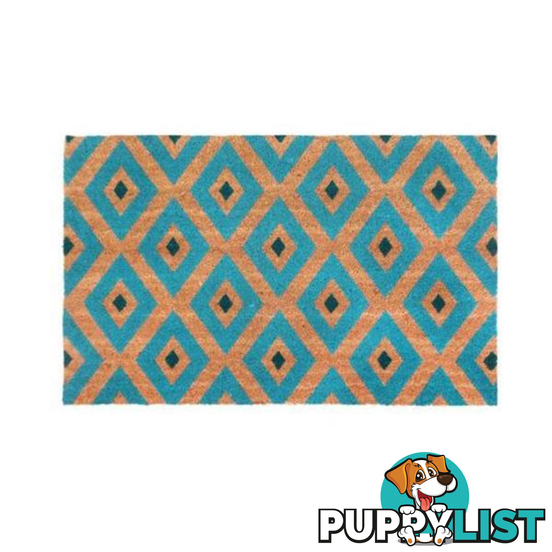 Kimberley Blue Pvc Backed Coir Door Mat - Unbranded - 8901304506170