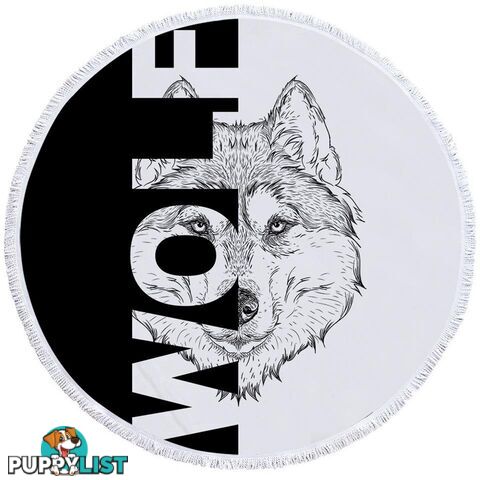 Wolf Beach Towel - Towel - 7427046344173