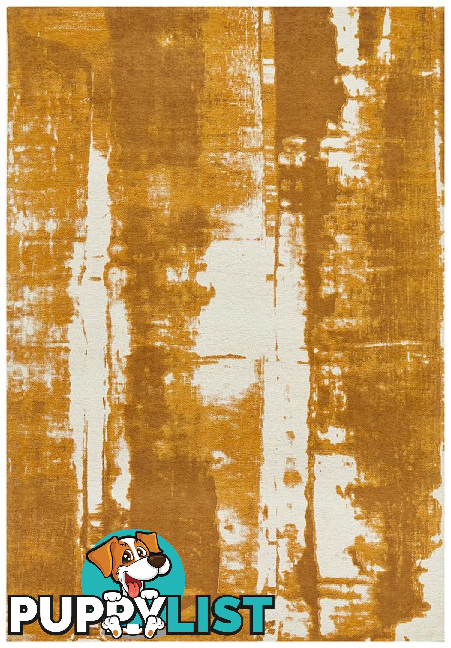 Magnolia Abstract Mustard Rug - Unbranded - 9375321879385