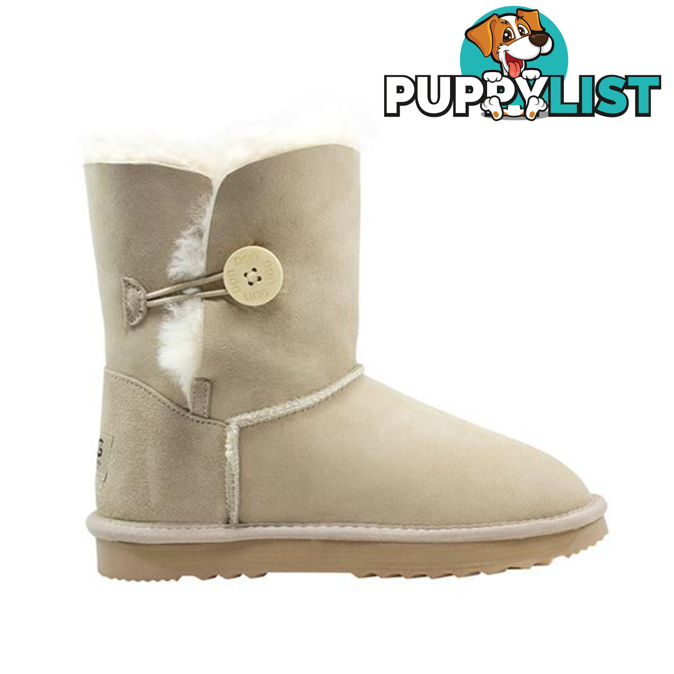 Comfort Me Australian Made Mid Bailey Button Ugg Boot Sand - Comfort Me - 822427521735