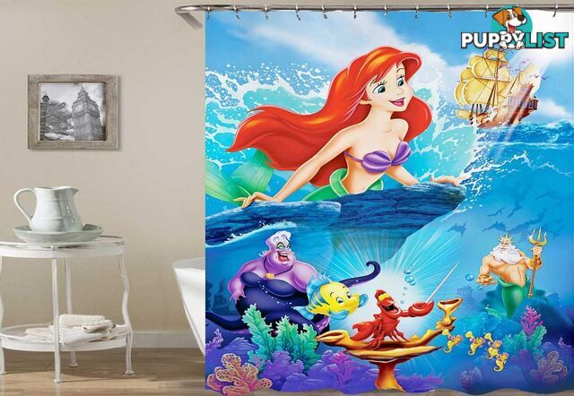 Colorful Little Mermaid Shower Curtain - Curtain - 7427046142557