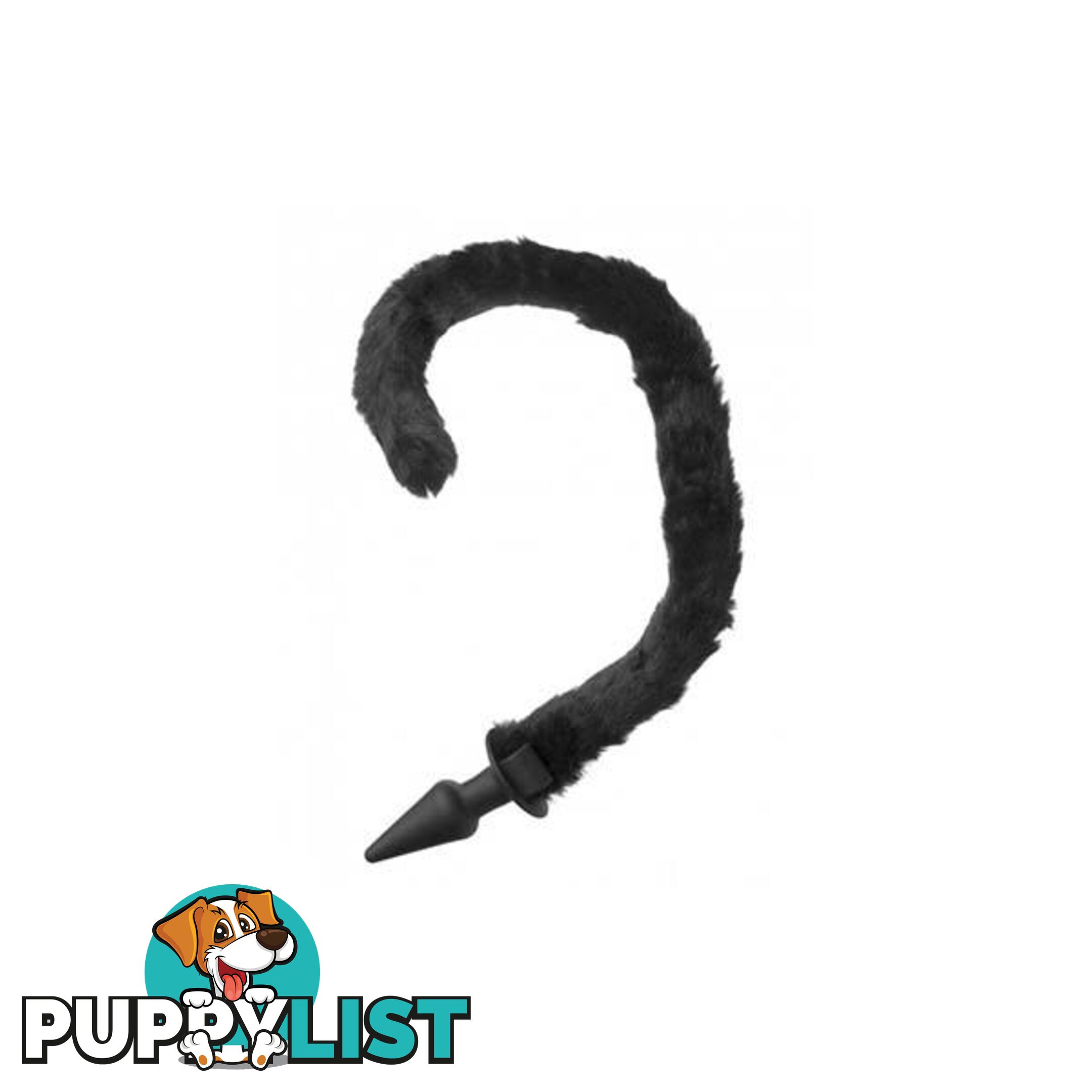 Bad Kitty Silicone Cat Tail Anal Plug Black - Adult Toys - 848518017925