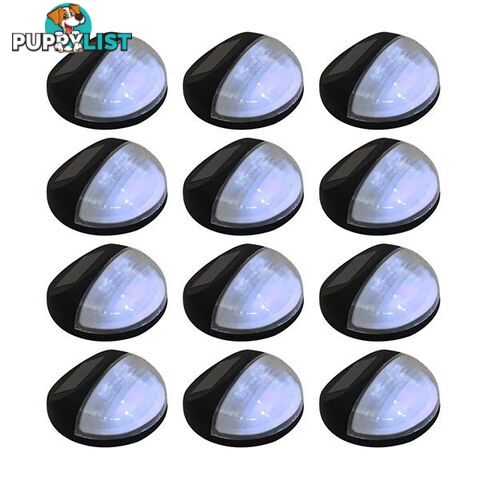 Outdoor Solar Wall Lamps Led 12 Pcs Round - Solar Lamps - 7427046256940