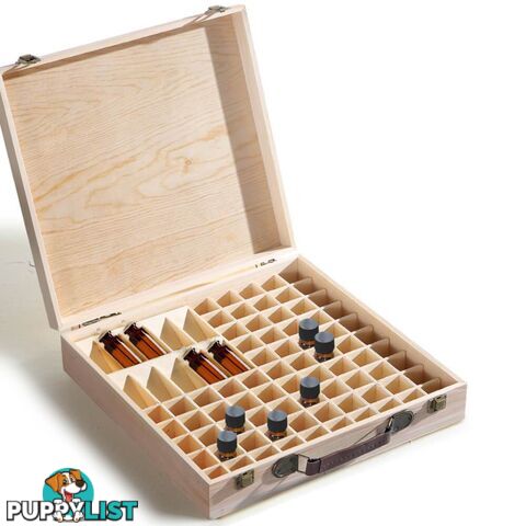 Essential Oil Storage Box Wooden 85 Slots Aromatherapy Container Organiser Case - Unbranded - 787976597856